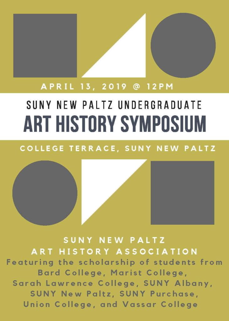 2019 Inaugural Art History Student Symposium Flyer